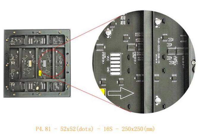 ピクセル ピッチ 4.81mm レンタル LED 表示 1/8 スキャン P5.95 P6.25