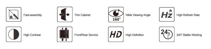 レンタル ダイ カストAbsen LED表示P3.91 P4.81 AC90-240VマイクロLcdスクリーンはアルミニウム キャビネット500x1000の最高がリフレッシュ レートを