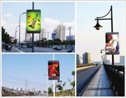 SMD RGB Full Color LED Display Pole Screen P5 Outdoor With 4G Wireless System